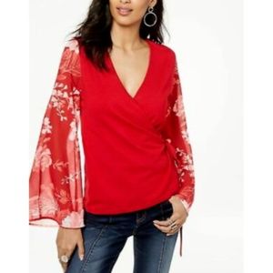 INC International Co Woman Plus Sz 0X Sweater Red